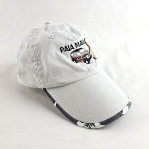 Paia Maui Hat Men Adjustable Beige Cotton Surf Beach Travel Outdoor Cap Souvenir